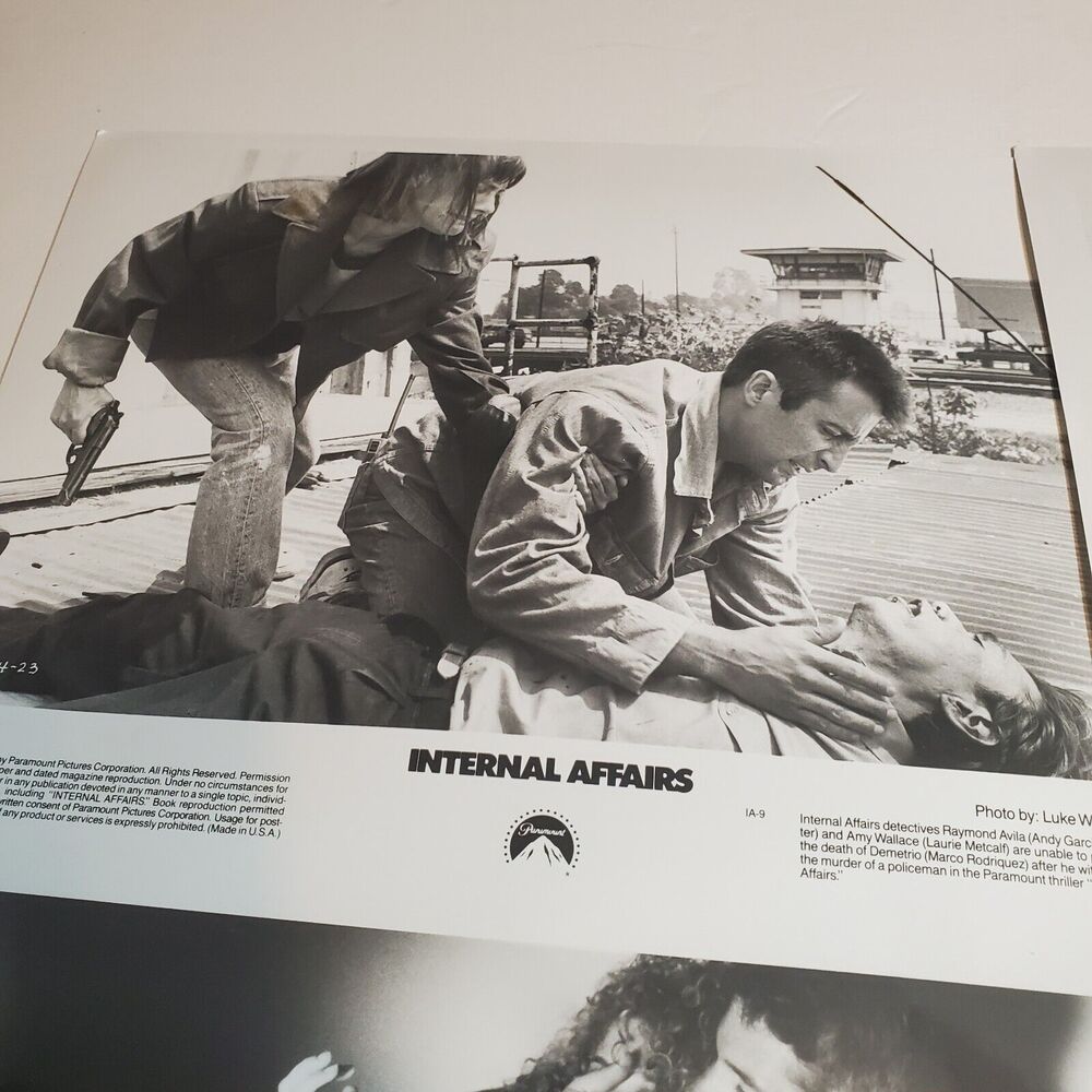 Internal Affairs 1990 8x10 B&W Movie Photos Set Of 4 Richard Gere Baldwin Travis - Picture 2 of 12